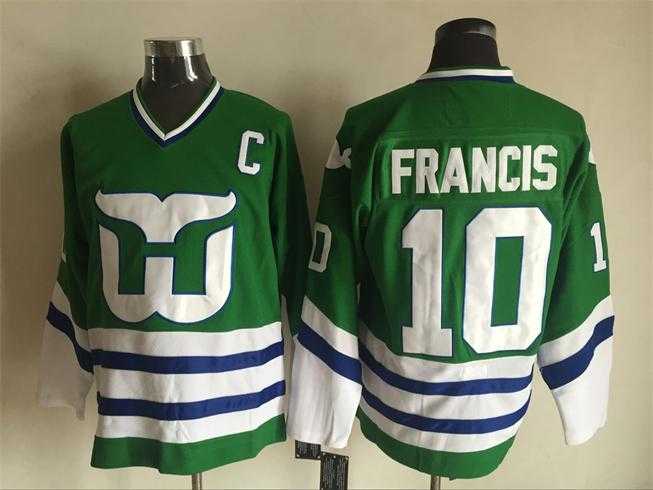 Hartford Whalers #10 Ron Francis Green CCM Throwback Stitched NHL Jersey,We sell and wholesale Hartford Whalers #10 Ron Francis Green CCM Throwback Stitched NHL Jersey on line form chian!
